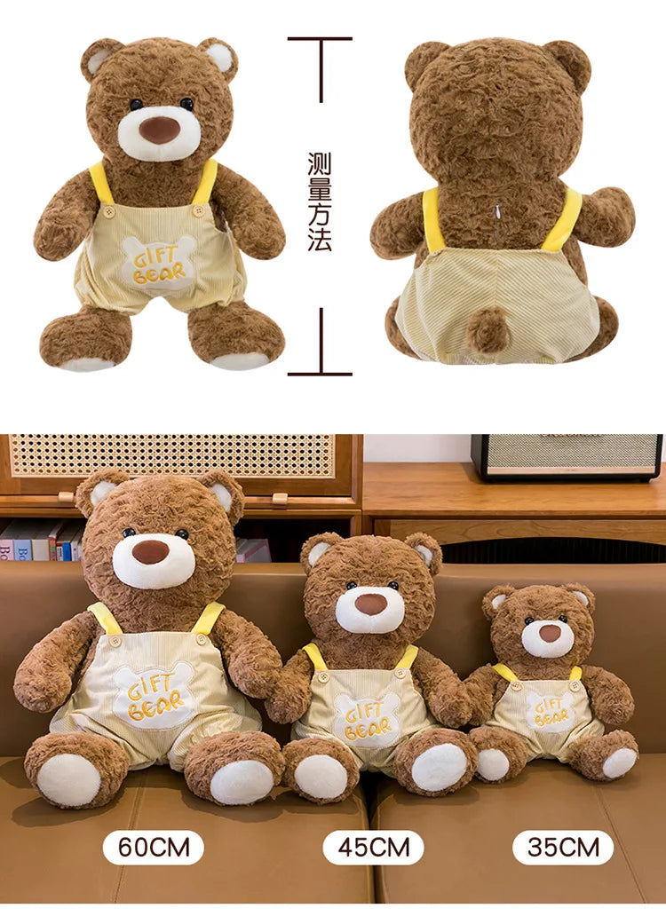 Kawaii Plush Teddy Bear Sitting Posture Stuffed Doll Soft Cute Cuddly Toy for Kids Birthday Xmas Gift Large Small Size Wholesale