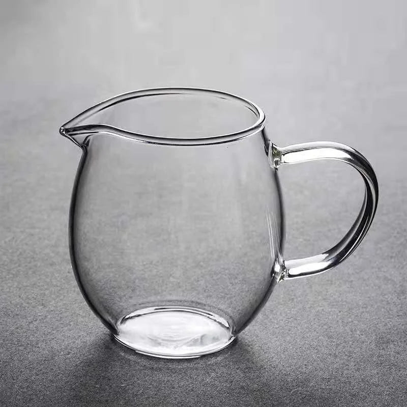 Heat Resisting Clear Glass Tea Pitcher Glass Tea Pot Fair Cup Cha Hai Chinese Kung Fu Tea Set Milk Glass Pitcher Coffee Pot