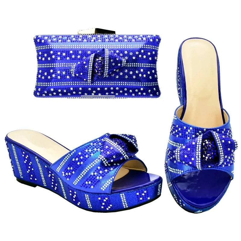 African Matching Shoes and Bags Italian In Women Shoes and Bag Set African Sets 2024 Shoes for Summer Women Party