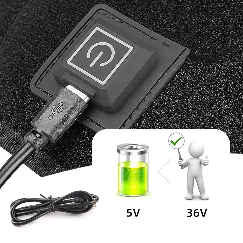 Electric Heated Knee Massager Brace Adjustable 3 Gear Temperature Elbow Protector Hot Compress Shoulder Protective Belt