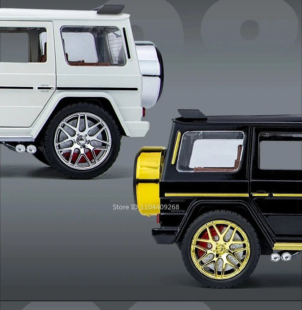 1:24 G63 GLE350 Toy Car Model Alloy Diecast Pull Back Doors Opened Sound Light Models Vehicle Toys for Boys Birthday Gifts