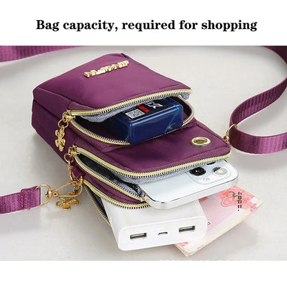 Shoulder Bag Mobile Phone Crossbody Bags Fashion Cell Phone Pouch 3 Layer Wallet Aesthetic Bags