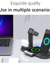 5 In 1 Wireless Charger Stand Pad For iPhone 15 14 13 Apple Watch Airpods Desk Phone Chargers Fast Charging Dock Station