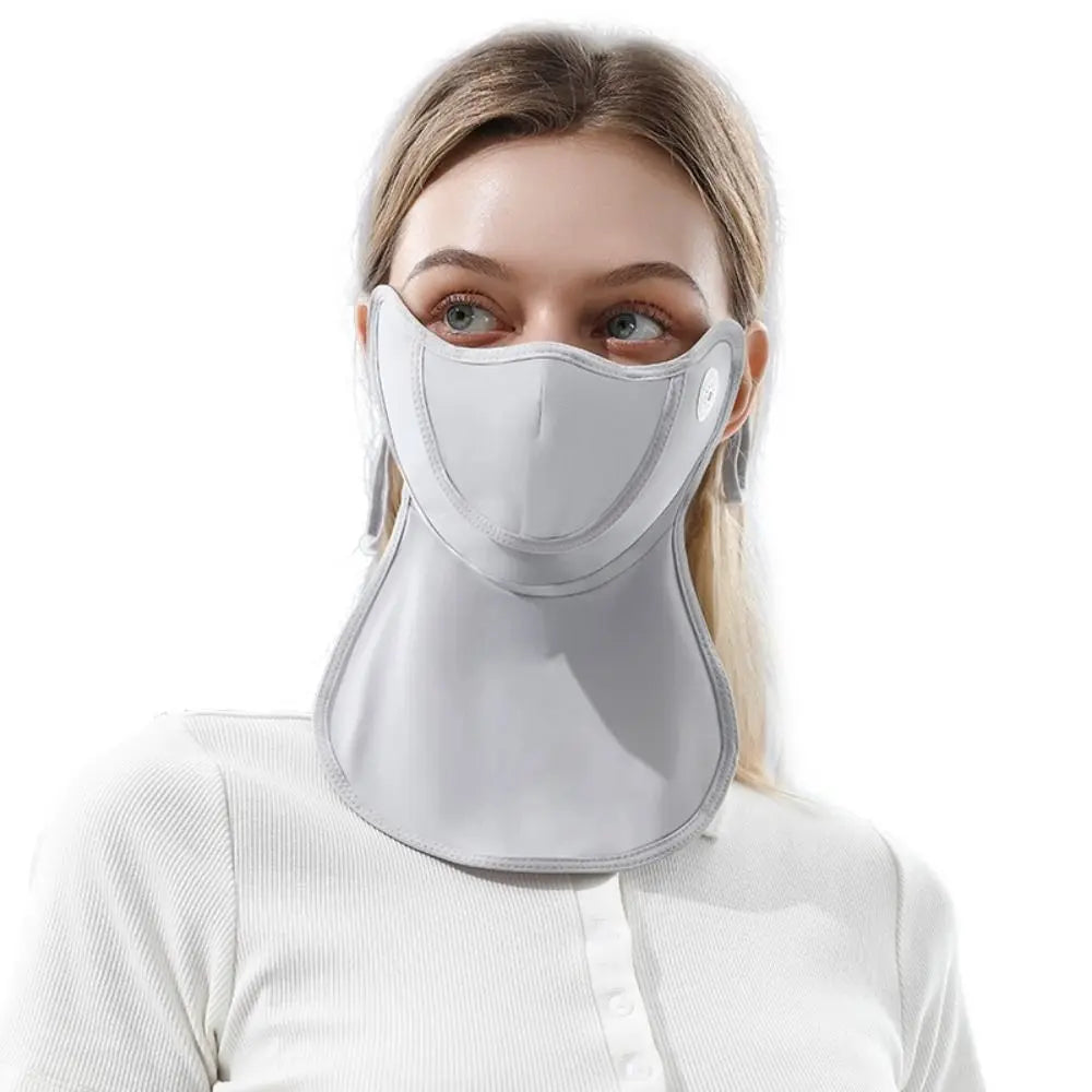 Women's Anti-UV Sunscreen Face Mask Scarf Breathable Ice Silk Half Face Cover Thin Summer Face Cover Mask