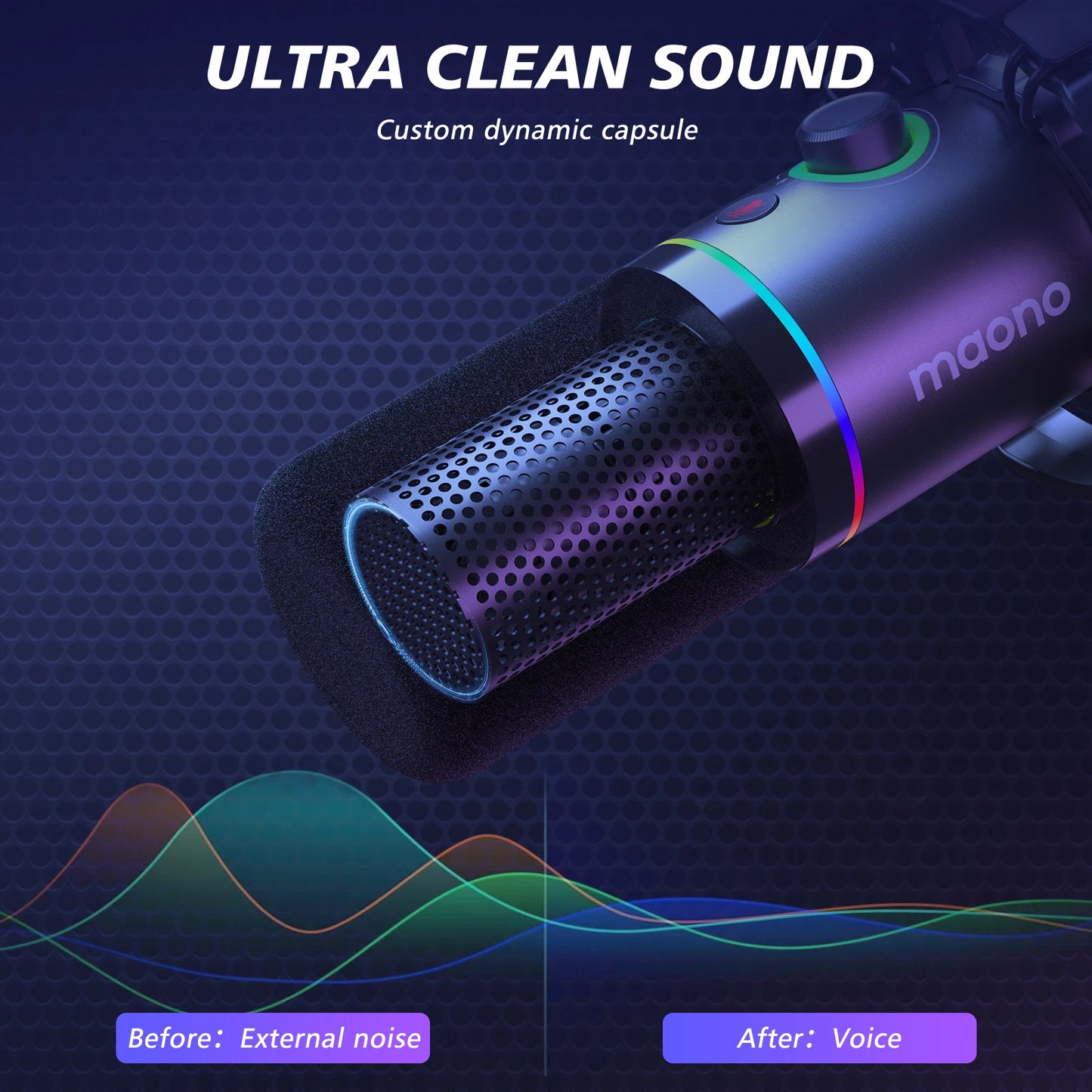 PD200XS Dynamic Microphone XLR/USB Dual mode Dynamic Mic Podcast Mic with Maonolink Software and Gain Knob for Recording