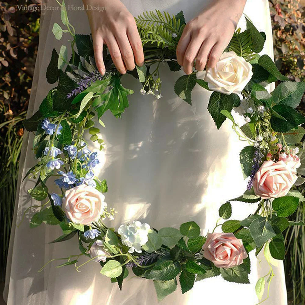 25pcs Artificial Flowers PE Foam Roses W/stem for DIY Wedding Bouquets Centerpieces Christmas Party Arrangement Home Decoration