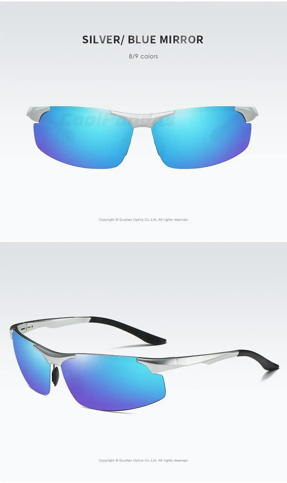 Aluminum Photochromic Polarized UV400 Mirror Driving Sunglasses for Men Women