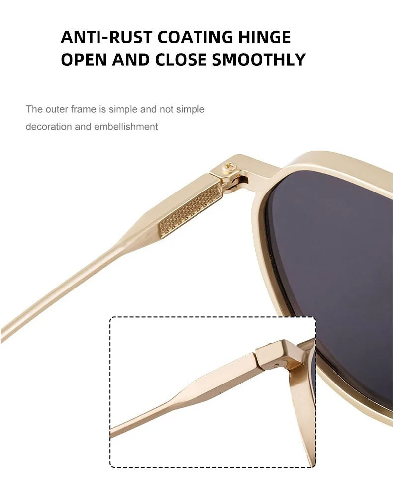 Oval Vintage Sunglasses With UV400 Protection