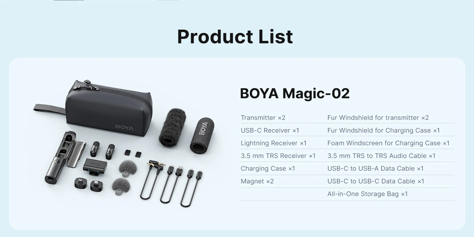 Magic Professional Wireless Lapel Microphone Shotgun/Desktop/Handheld Mic for iPhone Android Camera PC Video Recording