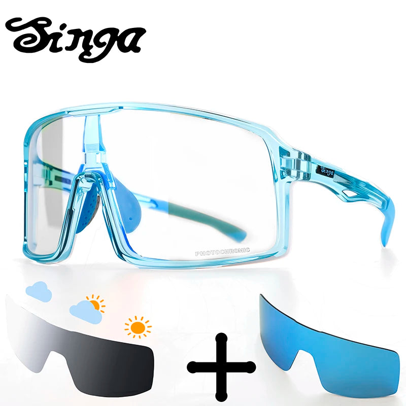 Photochromic Cycling Sunglasses UV400 Sports Bike Eyewear