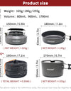 Camping Cookware Set Outdoor Portable Foldable Cookware Set Pot Cooking Kettle Set Tableware Hiking Picnic Equipment
