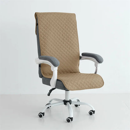 Office Chair Cover Anti-slip Long Boss Office Chairs Pad 1piece with Elastic Strap Swivel Computer Dust Armchair Slipcover