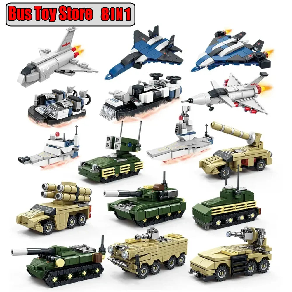 BMPT Terminator Tank KV-2 T-34 Tiger I WW2 Military Classic Model Building Blocks Bricks Boy  Toys for Christmas Gifts