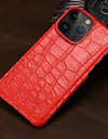 Crocodile Real Leather Cases for iPhone 16 15 Pro Max 14 pro max Genuine Leather Fundas Back Bover