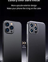 Genuine Cowhide Leather Phone Case for iPhone 16 15 14 Pro Max 14 Plus Plating Shockproof Lens Protection Back Cover