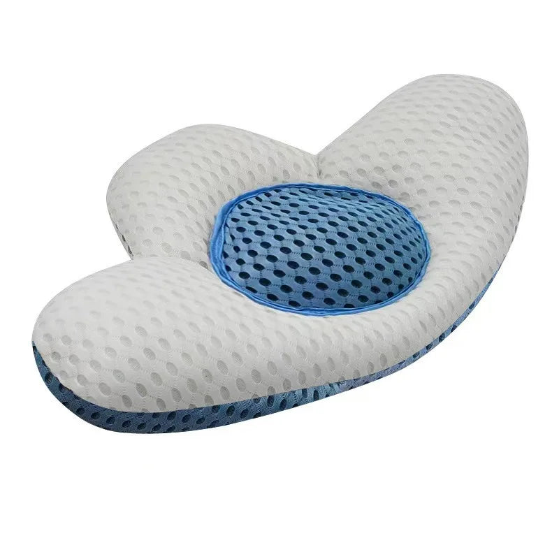 54*34*6CM Waist Pillow Adjustable Height Lumbar Support Ergonomics Sleeping Pillow Natural Buckwheat Shell Cushion