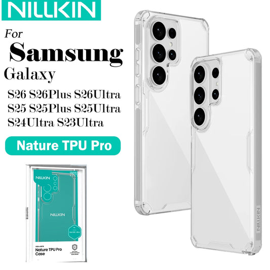 Transparent TPU + PC Soft Case for Samsung Galaxy S26 Ultra / S26 Plus / S25 Ultra / S24 Ultra / S23 Ultra – Lightweight Protective Cover