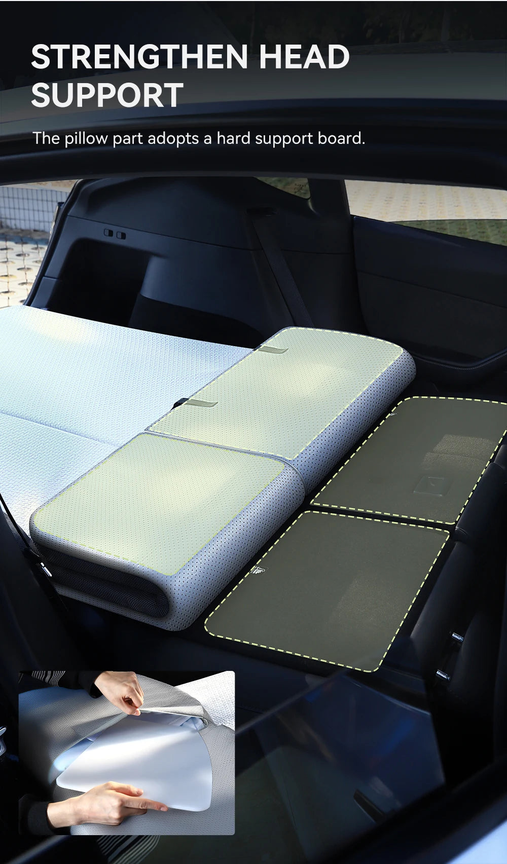 Camping Mattress for Tesla Model Y Juniper 2021 2026 Memory Sponge Car Travel Bed Portable Camping Mattress