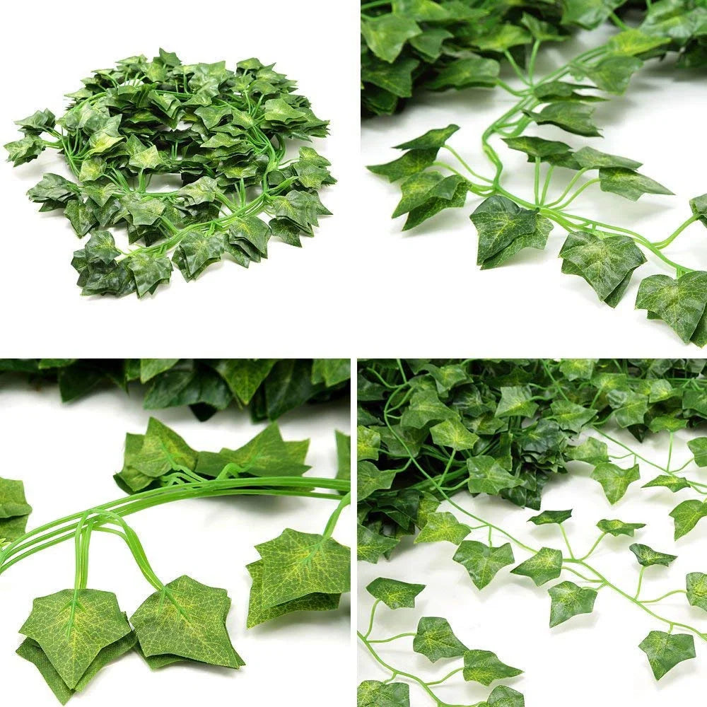 6pcs Artificial Ivy Leaves Plants Garland Plant Vines Fake Flowers Home Bedroom Party Garden Wedding Decoration Hanging Plants