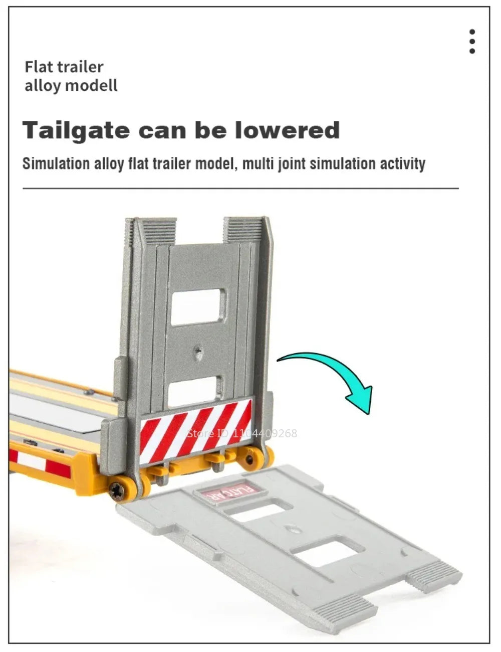 1:32 Flatbed Trailer Roadblock Transpot Truck Model Toy Alloy Diecast Vehicle Simulation Engineering Models Sound Light Gifts