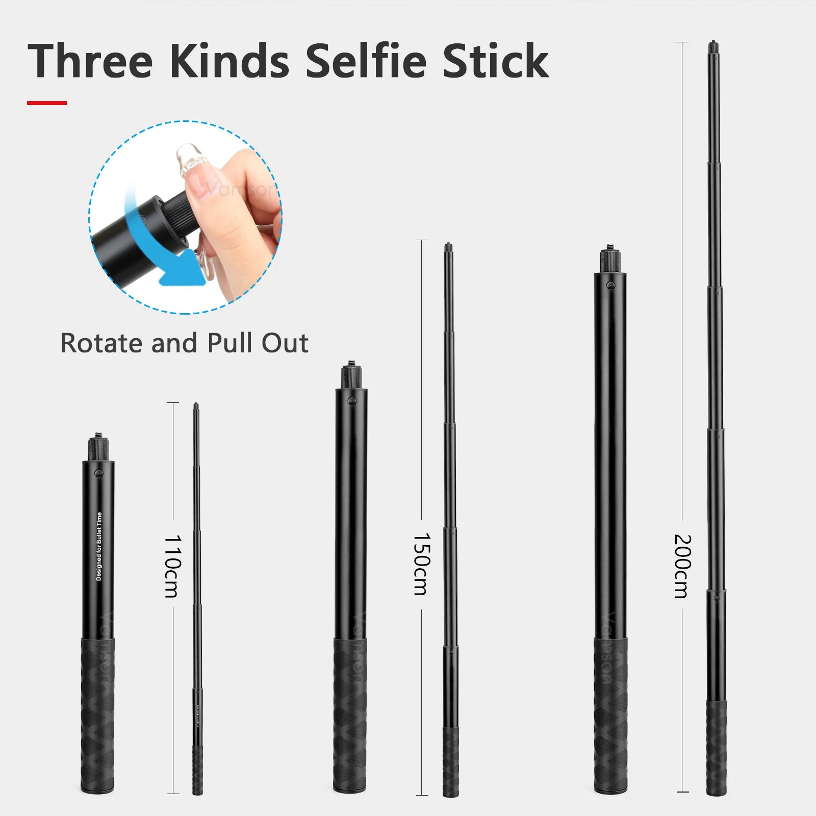Invisible Selfie Stick for Insta360 X3 Rotating Bullet Time Handheld Tripod for Insta 360 ONE X2 ONE RS GoPro Accessories