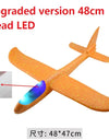 48cm LED DIY Kids Toys Hand Throw Flying Glider Planes Foam Aeroplan Model Party Bag Fillers Flying Glider Plane Toys Kids Game