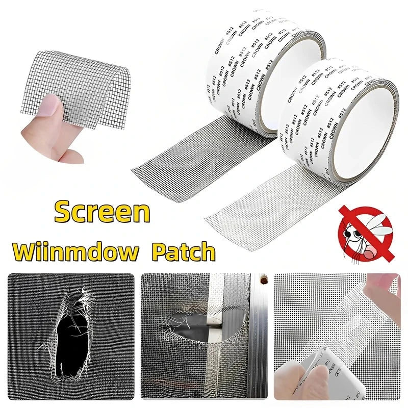 Self-adhesive Window Screen Mosquito Net Repair Tape Covering Wire Mesh Tape Seal for Window Door Tears Holes Patch Repair