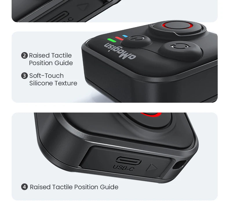 Wireless Bluetooth Remote Control with Wrist Strap for Action Cameras and Smartphones