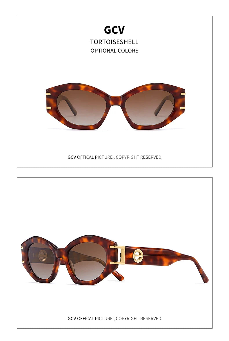 Cat Eye Acetate Polarized UV400 Avant-Garde Fashion Sunglasses for Women Luxury Party Eyewear