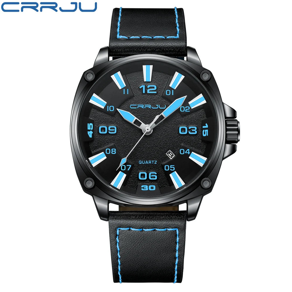 Simple Fashion Thin Date Wristwatches Male Luxury Design Breathable Leather Watches Men's Quartz Clock