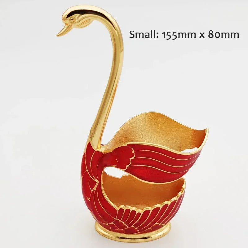 Swan-Shaped Cutlery Holder, Elegant Spoon and Fork Base, Luxury Tableware Storage, Stylish Kitchen Decor and Organizer for Home
