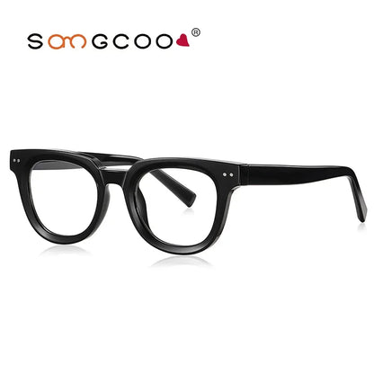 HONGMEI Men's glasses Square Classic Business Anti-Blue Light Reading Glasses Myopia Hyperopia Prescription Customized