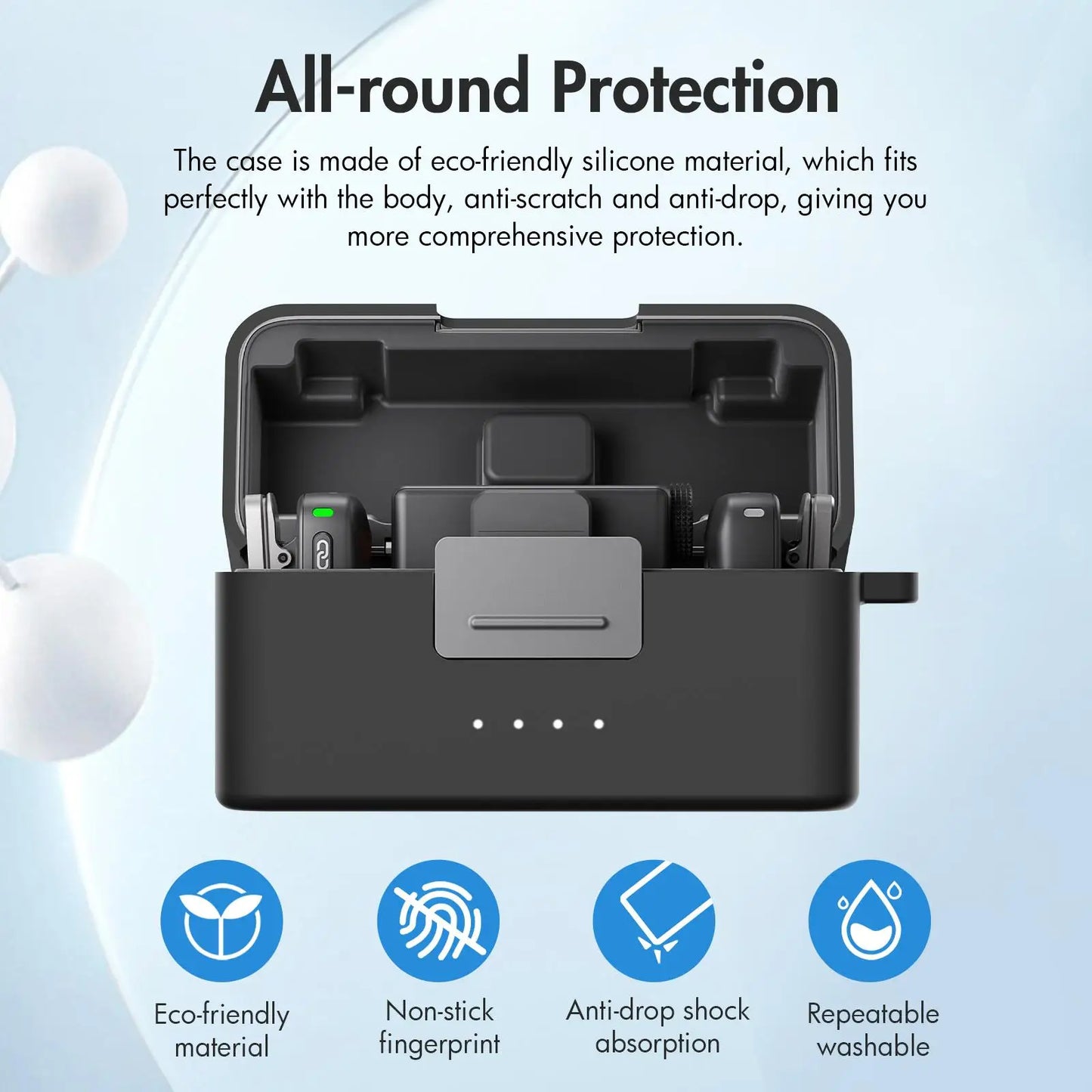Silicone Protective Case for DJI Mic 3 Mic 2 and Mic Mini Charging Case