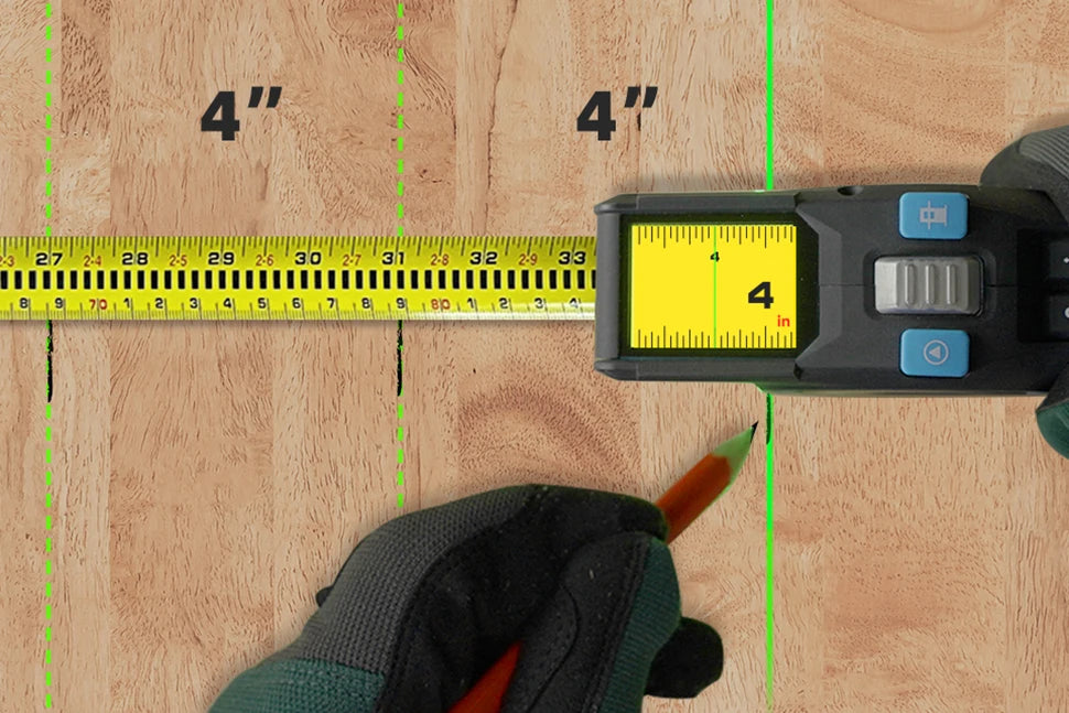 100M Laser Tape Measure Rechargeable Digital Distance Meter with Green Laser Line & IPS Display