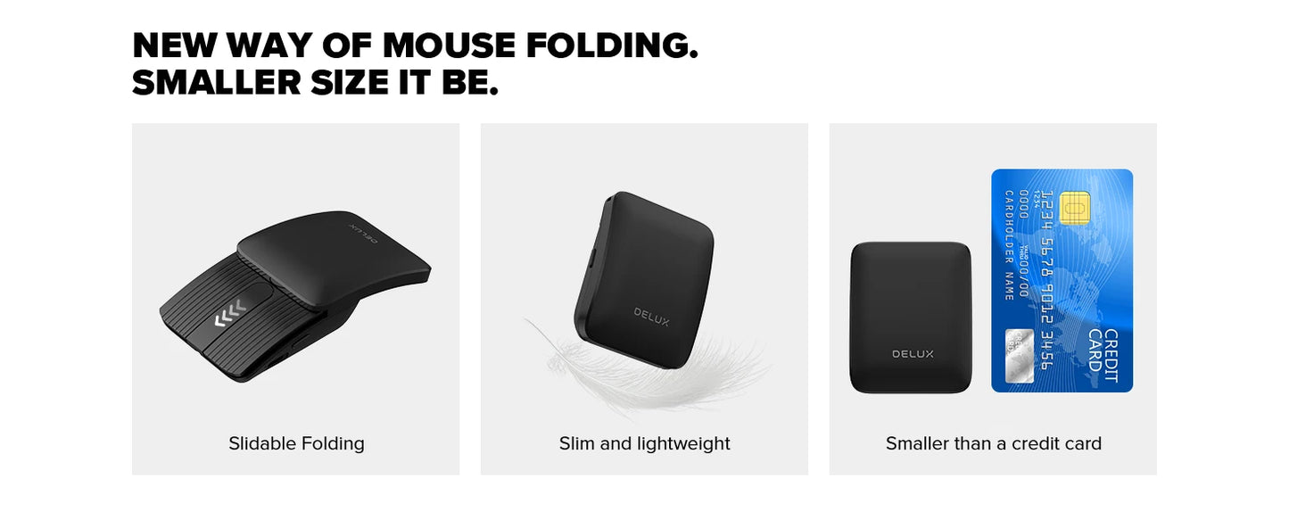 Pocket Folding Bluetooth Mouse – Ultra Slim Silent Portable