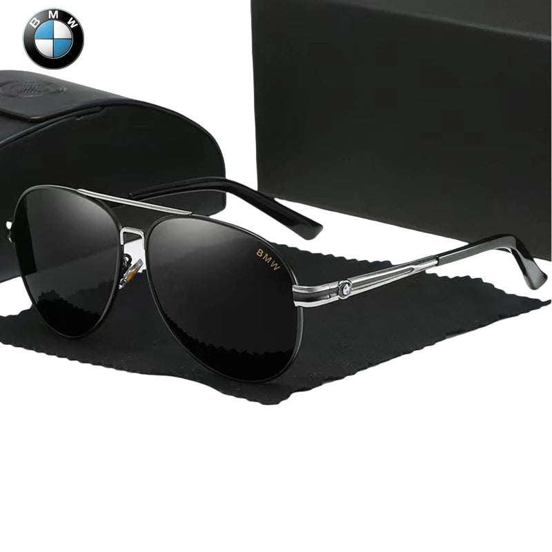 BWM Sunglasses Luxury Polarized Men UV400 Anti-Glare Retro Flight Sunglasses Driving Cycling Fishing Outdoor Hiking Sunglasses