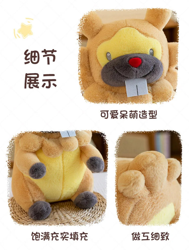 70cm Kawaii Pokemon Bidoof Plush Toy Bidoof Stuffed Doll Sleeping Pillow Cute Plushie Kids Birthday Gift for Children Wholesale