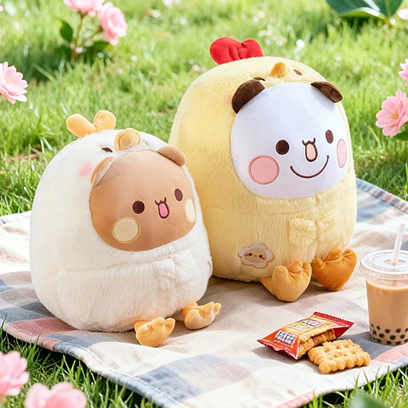 Cute Chick Shape Plush Toy Soft Fluffy Cartoon Pillow