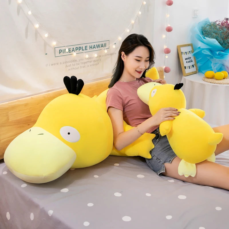 Psyduck Plush Stuffed Animal Lying Down Soft Pillow