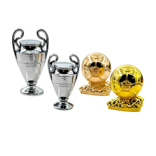 Football Trophy Metal Keychain Soccer Fan Collectible Pendant Gift