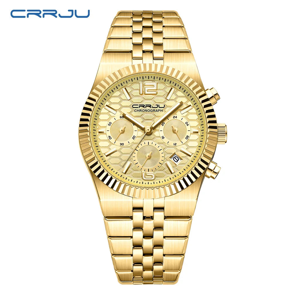 Classic Men's Automatic Date Watch Stainless Steel Quartz Elegant Round Case Luminous Versatile Fashion Night Light 2323