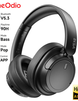 EKSA V16 Wireless Headphones Bluetooth 5.3 Over Ear Headset With Mic Bass/Pop Mode Hi-Res HiFi Wired Headphones 90H APP