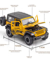 1:32 Jeep Wrangler Rubicon Alloy Off Road Diecast Model Hight Simulation Sound Light  Toy Collect Hobby Model Ornaments Gift