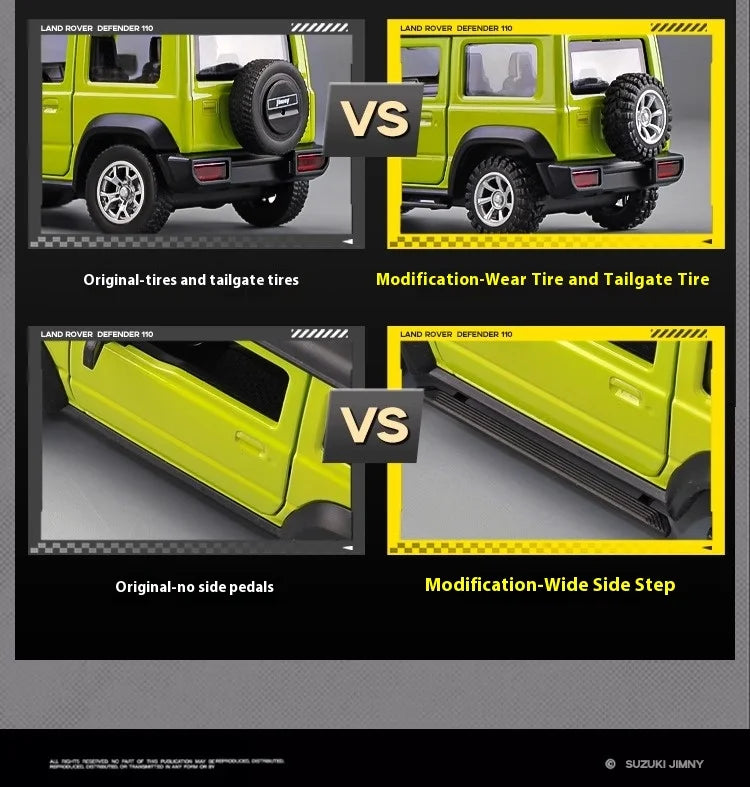 CCA 1:32 Suzuki Jimny Assembly Edition Alloy Diecast Model Assemble Car Toy Ornaments Decorative Trendy Ornament