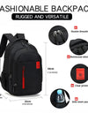 Blue Red School Outdoor Waterproof Daily Use Student Backpack Bag 17 inch