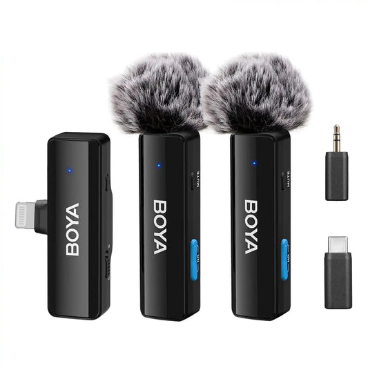 A Wireless Lavalier Microphone for iPhone iPad Android Phones Type C DSLR Camera Youtube Live Streaming Recording