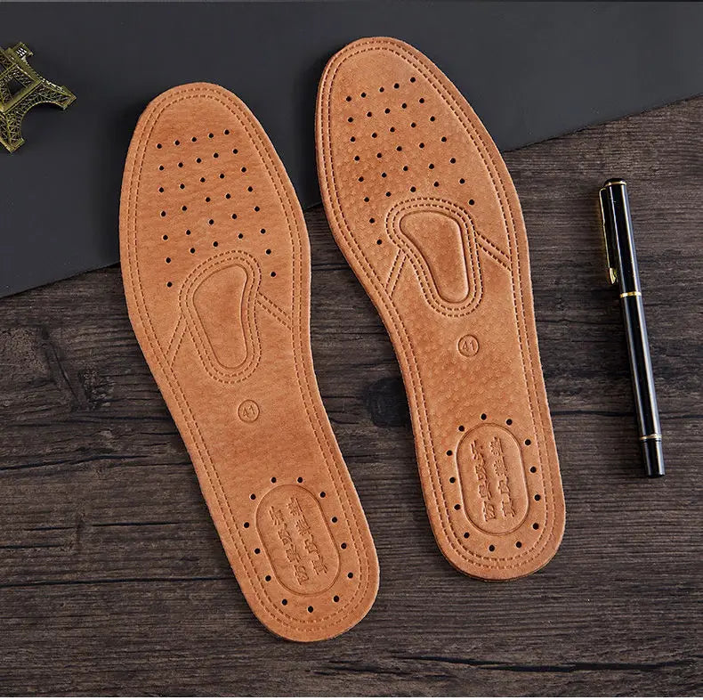 Cowhide Insole For Shoes Men Women Comfortable Deodorant Casual leather Insoles for Feet Quality Genuine Leather Flats Shoe Sole