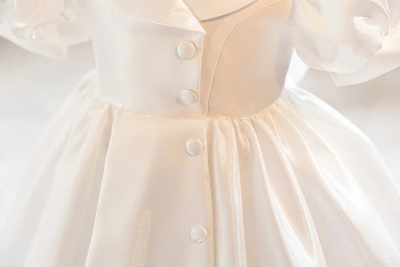 Luxury Princess Dress for Girls - Premium Fluffy Tulle Ball Gown Flower Girl Wedding Dress + Birthday Party Gown