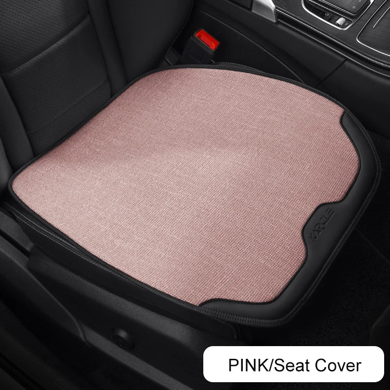 Karcle Car Seat Cover Linen Cotton Car Seat Cushion Soft Universal Auto Seat Cushion Chair Protector Auto Seats Cover Office Pad