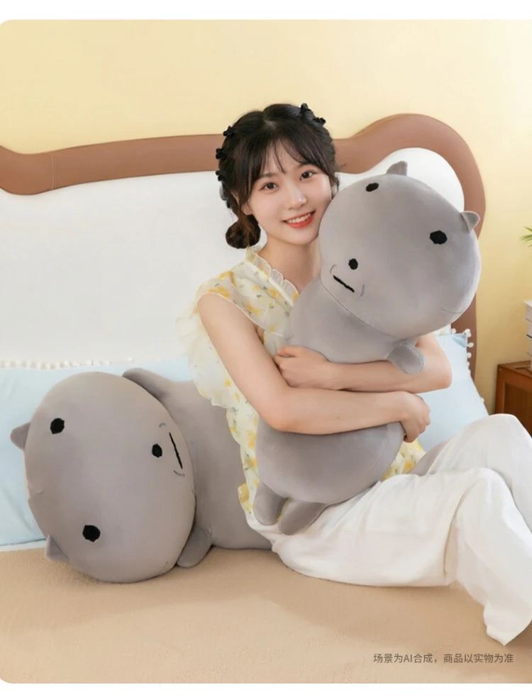 95cm Grey Cat Plush Toy Long Hugging Pillow